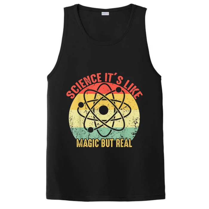 Retro Vintage Science Like Magic But Real Gift Performance Tank