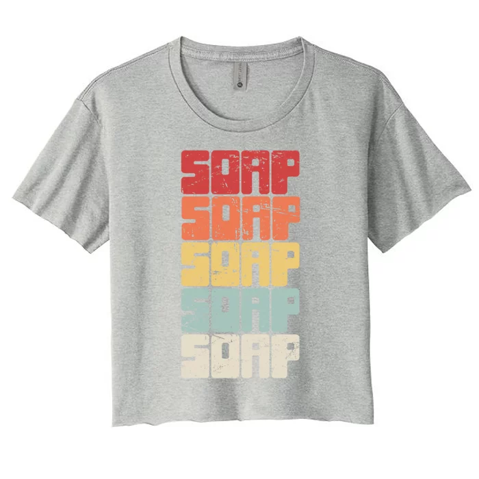 Retro Vintage Soap Maker / Craft Fair Home Soap Making Cool Gift Women's Crop Top Tee