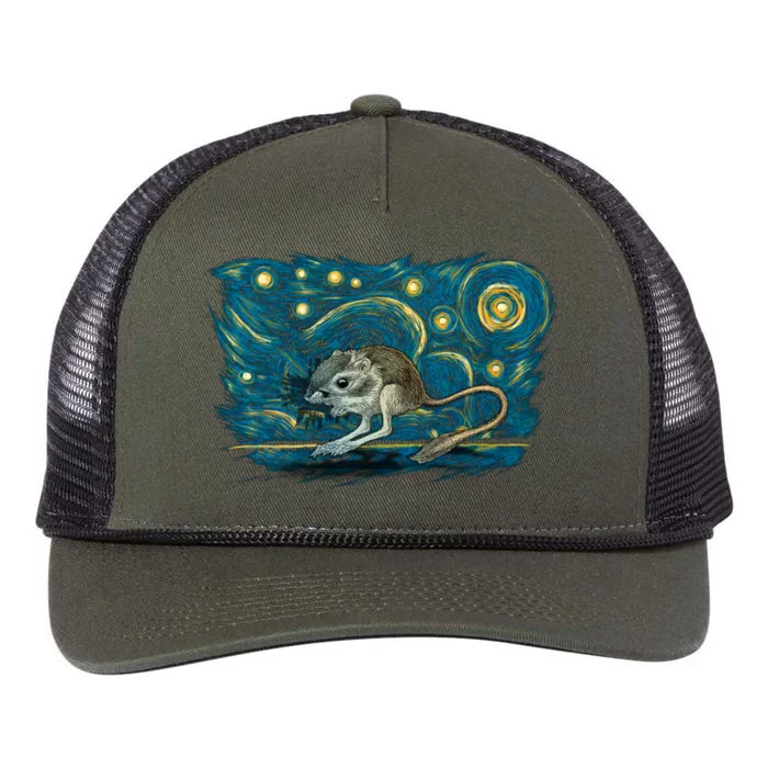 Retro Vintage Style Kangaroo Rat Cute Gift Retro Rope Trucker Hat Cap