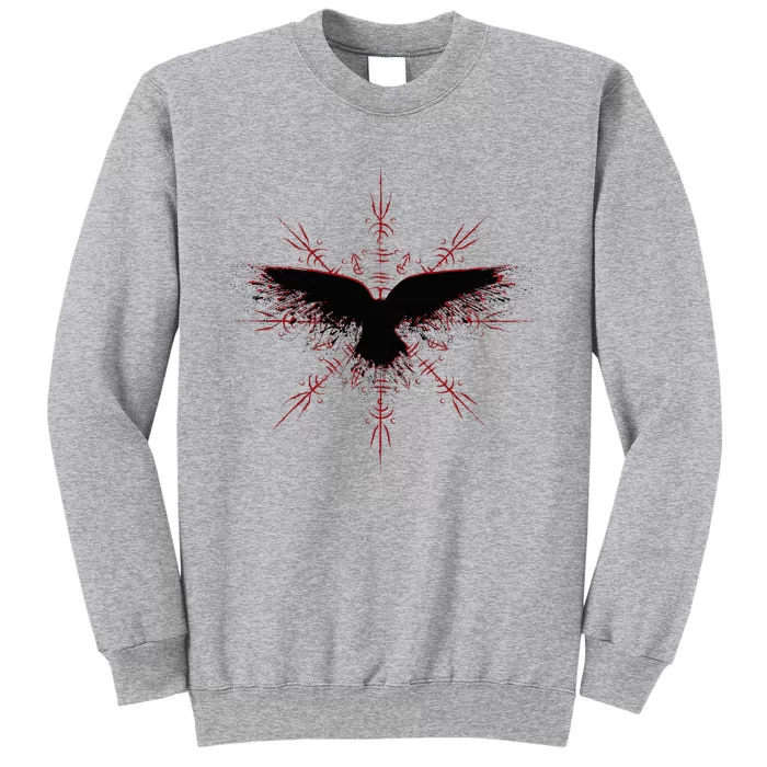 Retro Viking Symbol Nordic Raven Rune Celtic Symbol Tall Sweatshirt