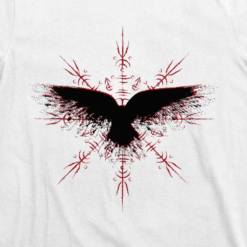 Retro Viking Symbol Nordic Raven Rune Celtic Symbol T-Shirt