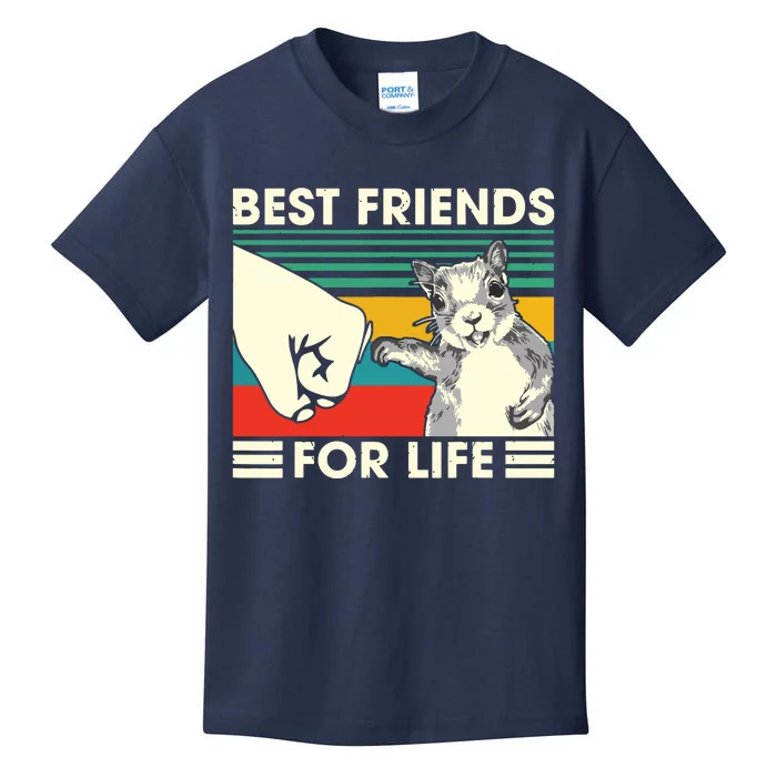 Retro Vintage Squirrel Best Friend For Life Fist Bump Kids T-Shirt