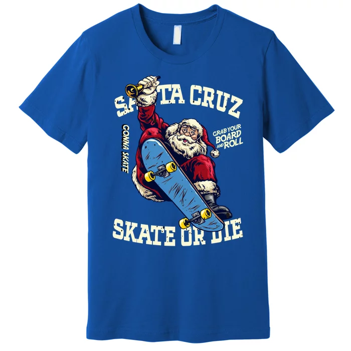 Retro Vintage Skateboard Street Wear Santa Cruz Jingle Bell Gift Premium T-Shirt