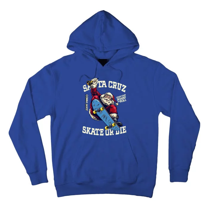 Retro Vintage Skateboard Street Wear Santa Cruz Jingle Bell Gift Tall Hoodie