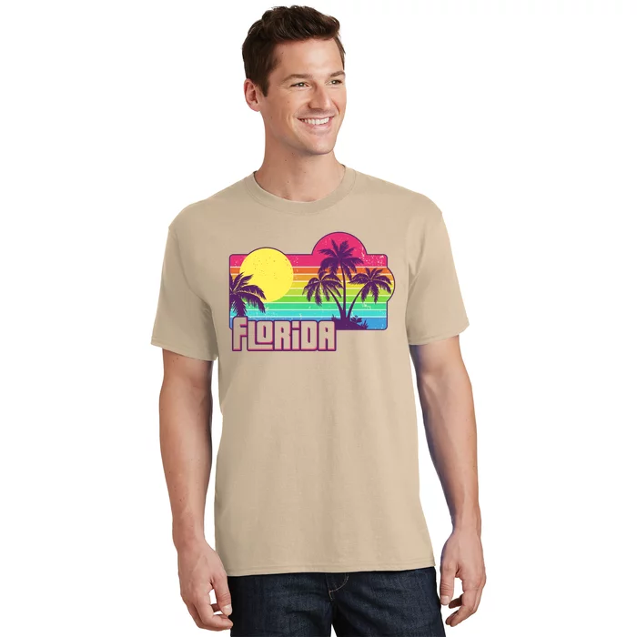 Retro Vintage Sunny Florida Palm Trees T-Shirt