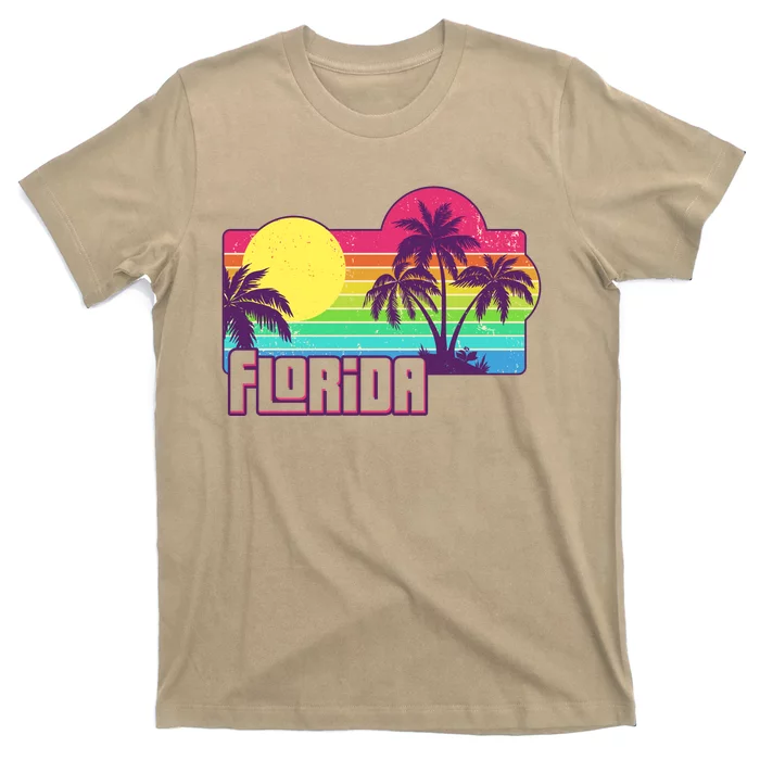 Retro Vintage Sunny Florida Palm Trees T-Shirt