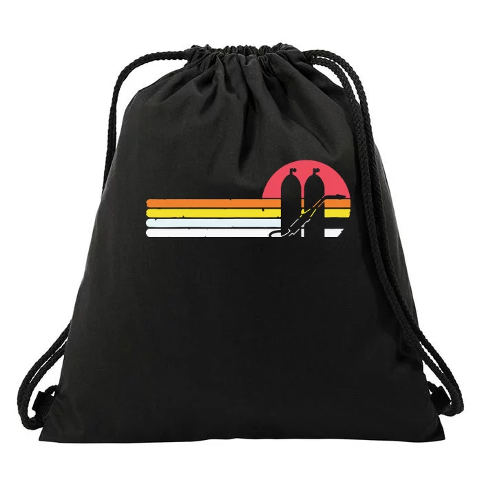 Retro Vintage Style Sunset Welder Drawstring Bag