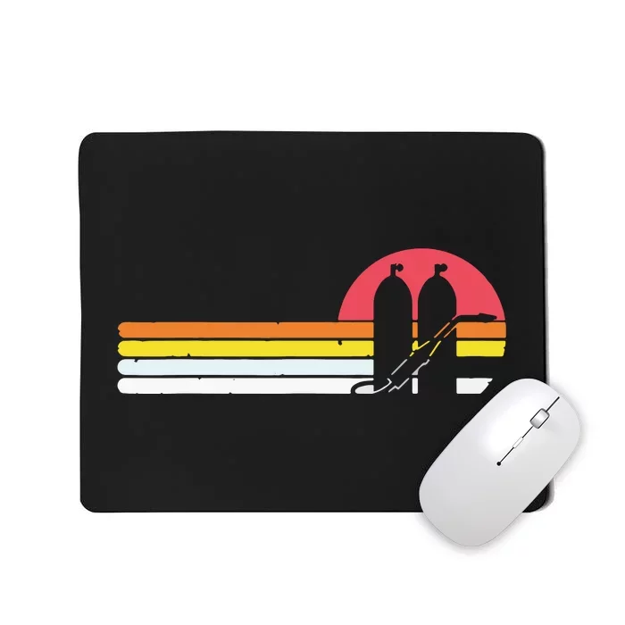 Retro Vintage Style Sunset Welder Mousepad