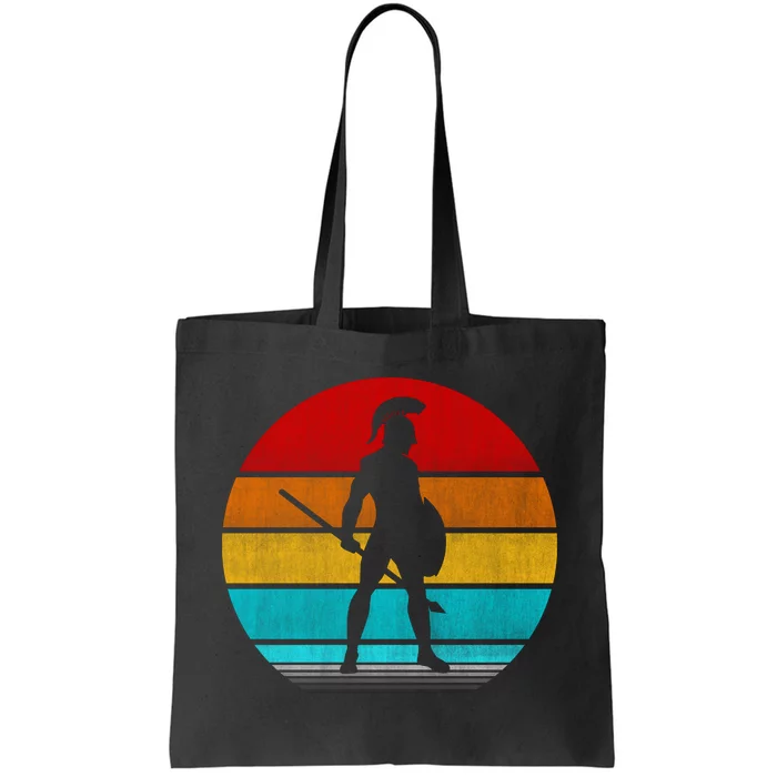 Retro Vintage Spartan Warrior Tote Bag