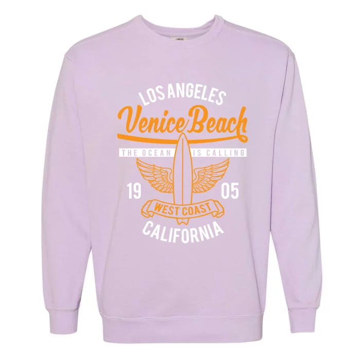 Retro Vintage Surf Design Garment-Dyed Sweatshirt