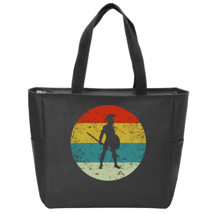 Retro Vintage Sparta Zip Tote Bag