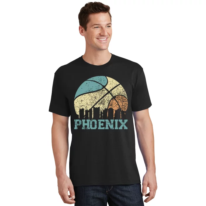 Retro Vintage Sunset Arizona State Phoenix Basketball T-Shirt