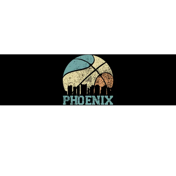 Retro Vintage Sunset Arizona State Phoenix Basketball Bumper Sticker