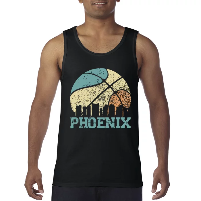 Retro Vintage Sunset Arizona State Phoenix Basketball Tank Top