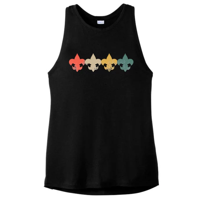 Retro Vintage Scout Scouts Ladies Tri-Blend Wicking Tank