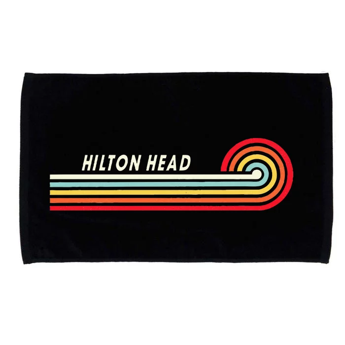 Retro Vacation Souvenir Hilton Head Island South Carolina Microfiber Hand Towel