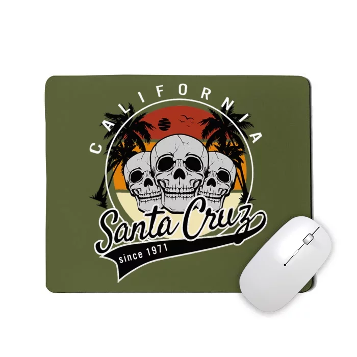 Retro Vintage Santa Cruz California Skull Street Wear Mousepad