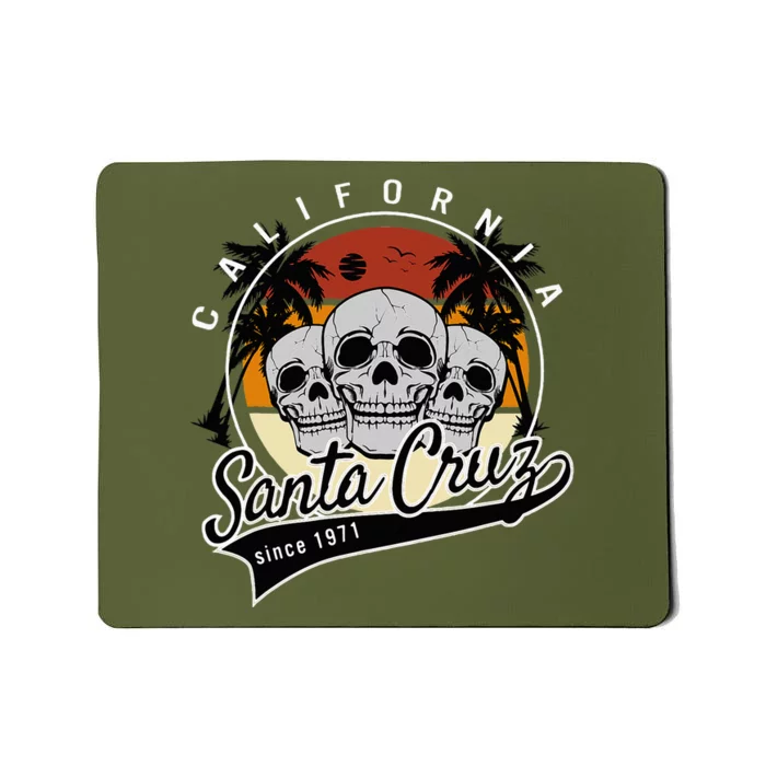 Retro Vintage Santa Cruz California Skull Street Wear Mousepad