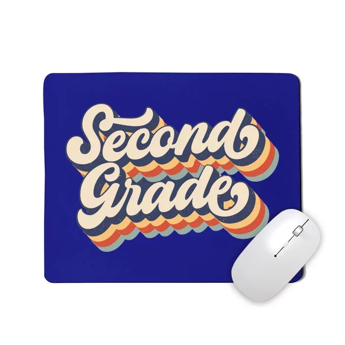 Retro Vintage Second Grade Student Teacher Back To School Gift Mousepad