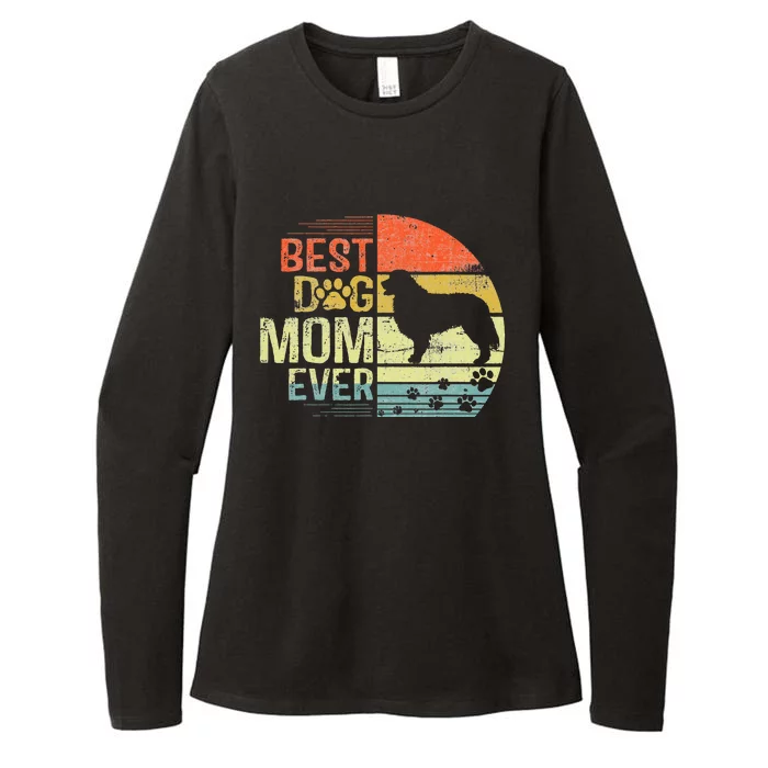 Retro Vintage Sunset Best Bernese Mountain Dog Mom Ever Womens CVC Long Sleeve Shirt