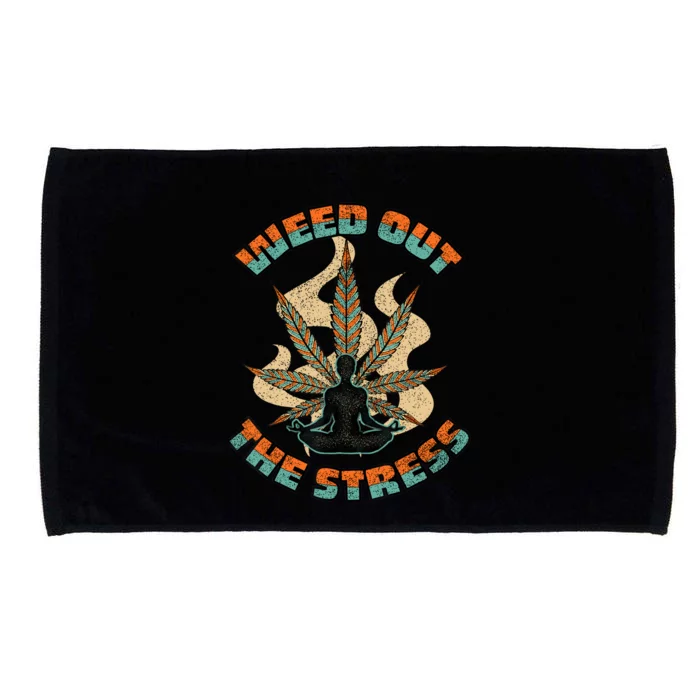 Retro Vintage Style 420 Weed Out The Stress Marijuana Stoner Microfiber Hand Towel