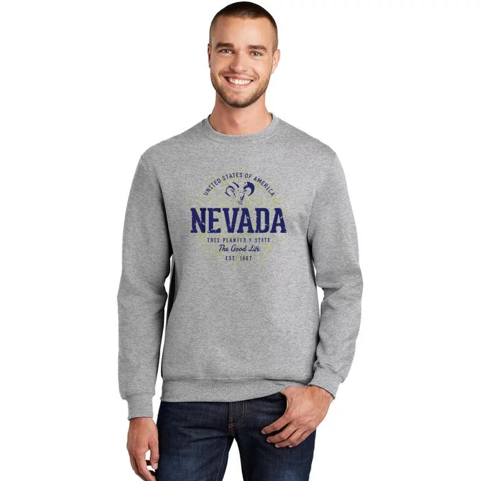 Retro Vintage State Of Nevada Tall Sweatshirt