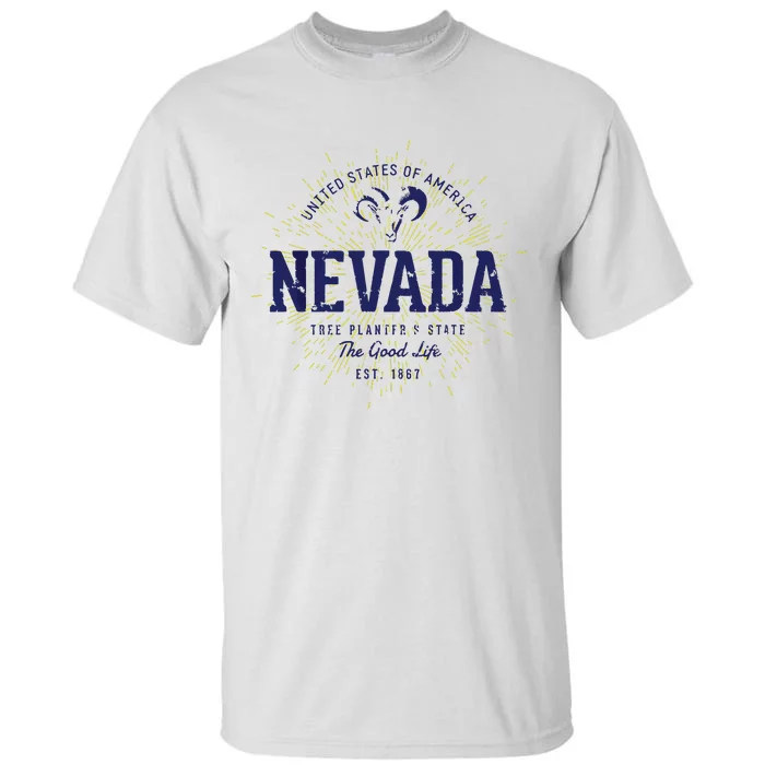 Retro Vintage State Of Nevada Tall T-Shirt