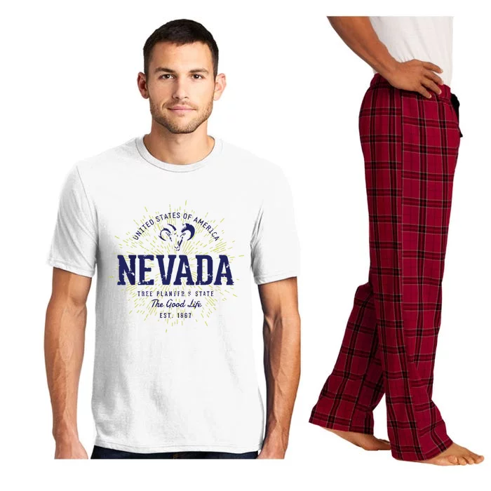 Retro Vintage State Of Nevada Pajama Set