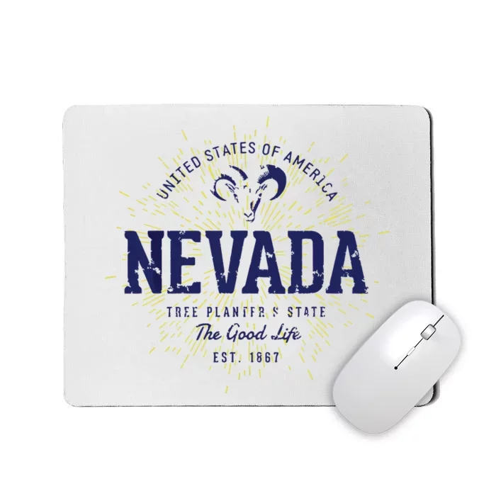 Retro Vintage State Of Nevada Mousepad