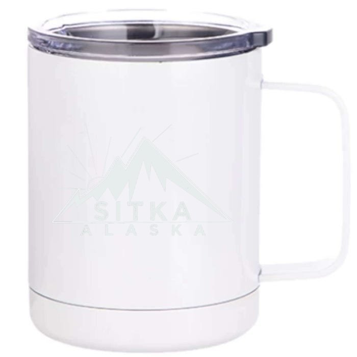 Retro Vintage Sitka Alaska Distressed Front & Back 12oz Stainless Steel Tumbler Cup