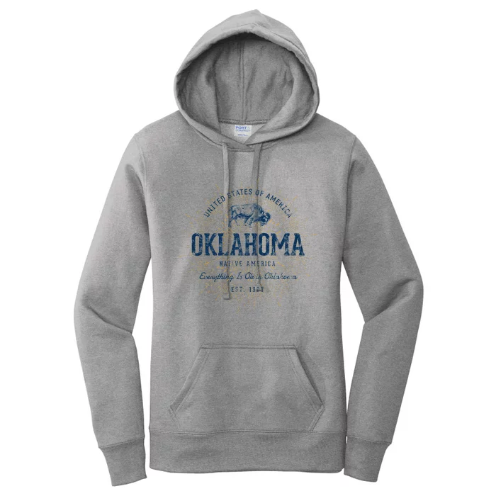 Retro Vintage State Of Oklahoma Women's Pullover Hoodie