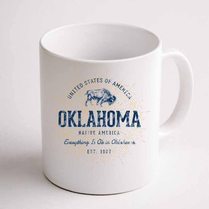 Retro Vintage State Of Oklahoma Front & Back Coffee Mug