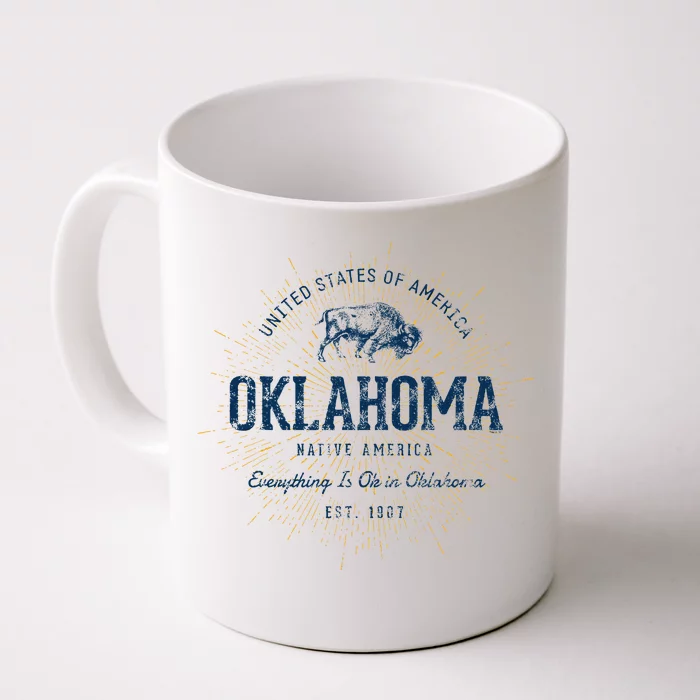 Retro Vintage State Of Oklahoma Front & Back Coffee Mug