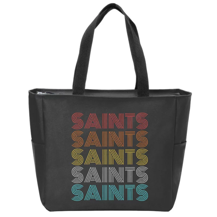 Retro Vintage Saints Zip Tote Bag