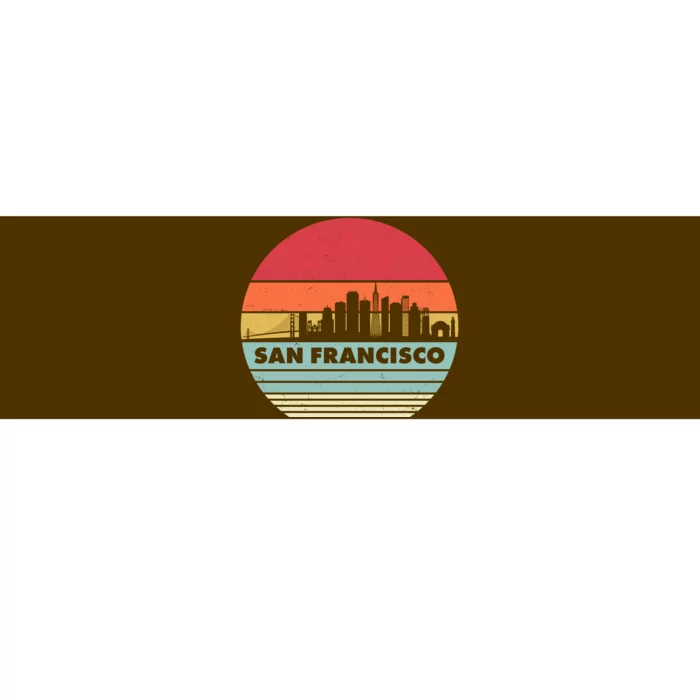 Retro Vintage San Francisco Skyline Emblem Bumper Sticker