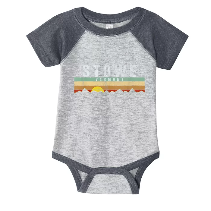 Retro Vintage Stowe Vermont Infant Baby Jersey Bodysuit