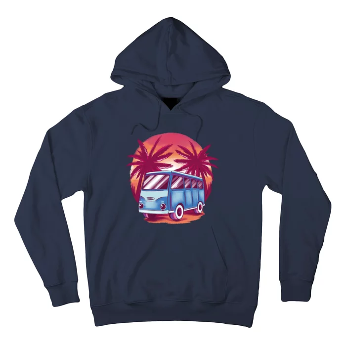 Retro Van Sunset Beach Hoodie