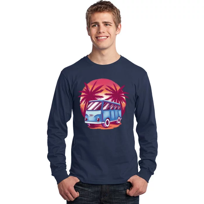 Retro Van Sunset Beach Tall Long Sleeve T-Shirt