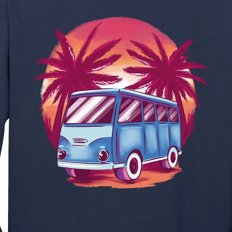 Retro Van Sunset Beach Tall Long Sleeve T-Shirt