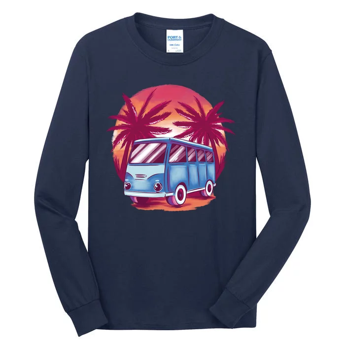 Retro Van Sunset Beach Tall Long Sleeve T-Shirt