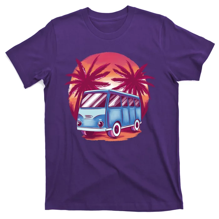 Retro Van Sunset Beach T-Shirt