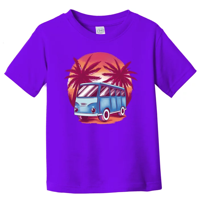 Retro Van Sunset Beach Toddler T-Shirt