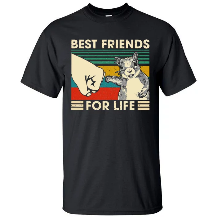 Retro Vintage Squirrel Best Friend For Life Fist Bump Tall T-Shirt