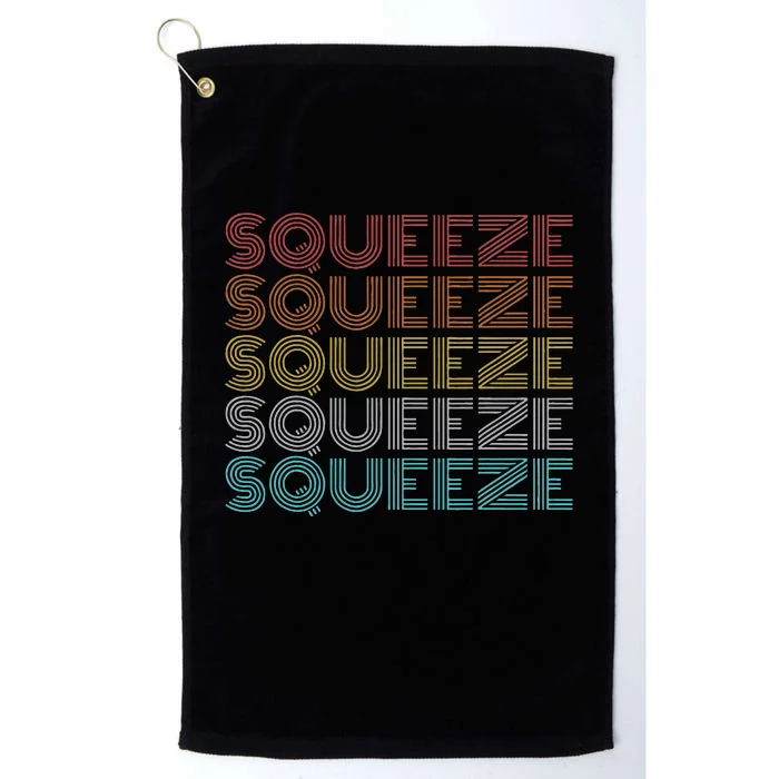 Retro Vintage Squeeze Platinum Collection Golf Towel