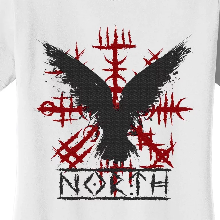 Retro Viking Symbol Nordic Raven Celtic Symbol North Women's T-Shirt