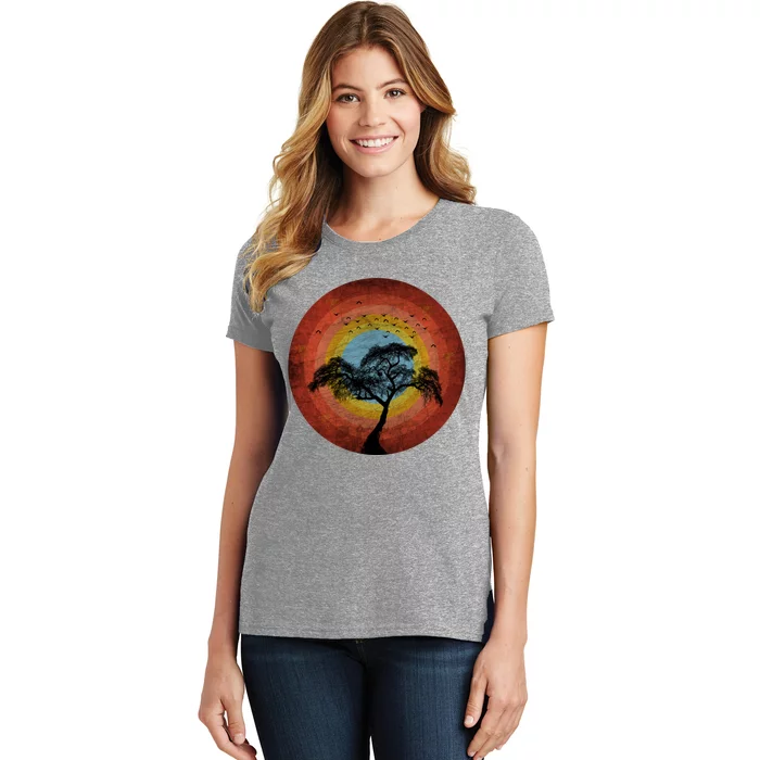 Retro Vintage Scary Wilderness Distressed Women's T-Shirt