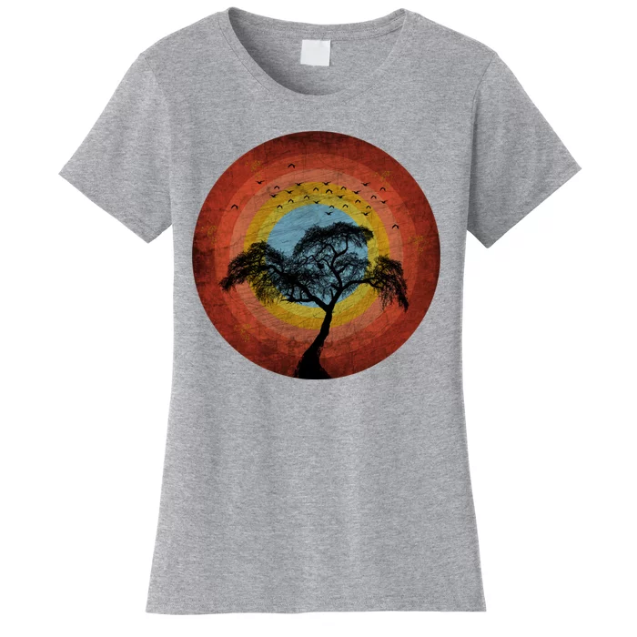 Retro Vintage Scary Wilderness Distressed Women's T-Shirt