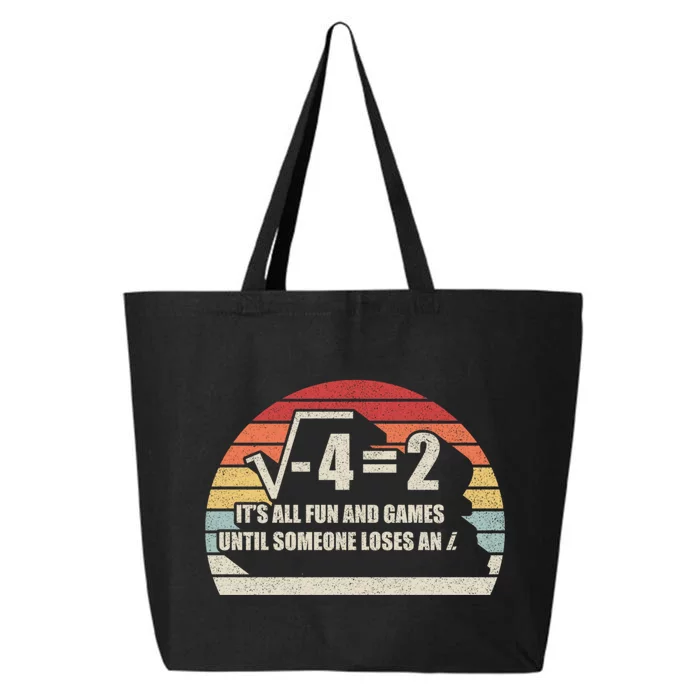 Retro Vintage Someone Loses An i: Funny Math 25L Jumbo Tote