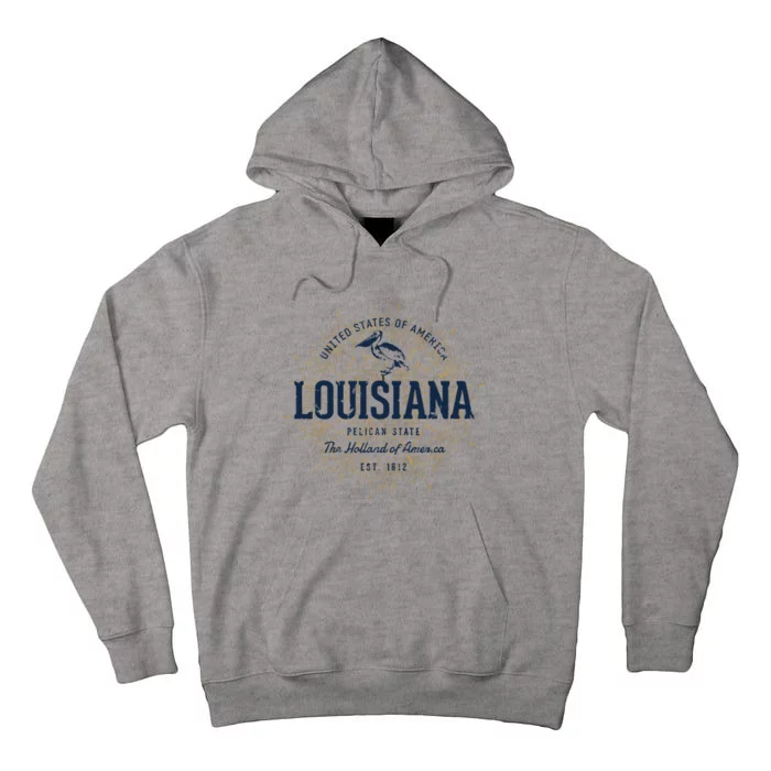 Retro Vintage State Of Louisiana Tall Hoodie