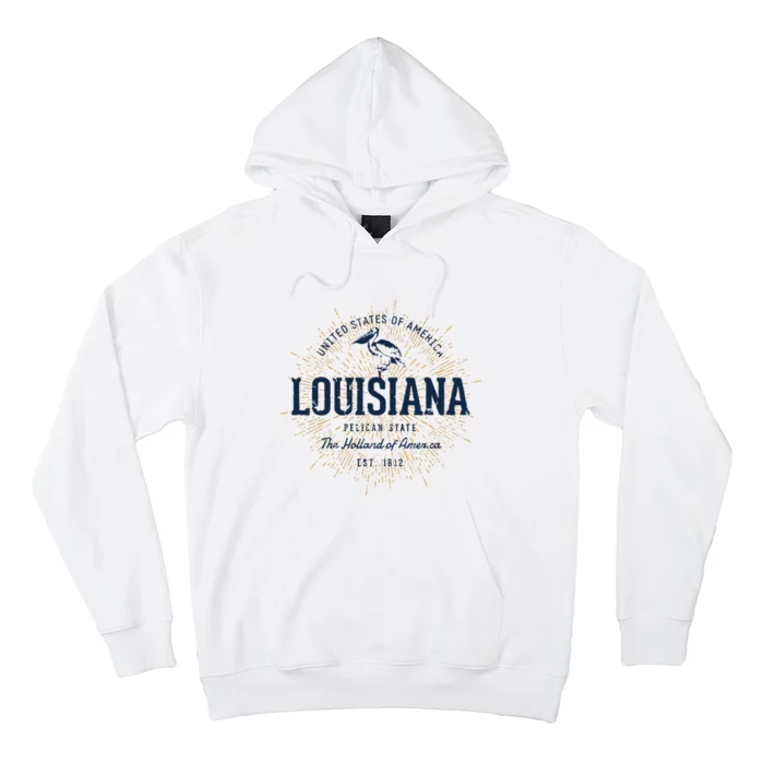 Retro Vintage State Of Louisiana Hoodie